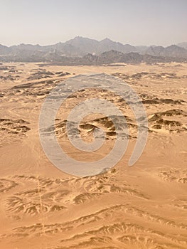 Desert view from the airplane