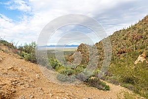 Desert view at Gates Pass in Tucson Mountain Park