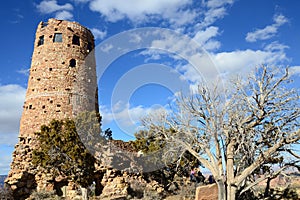 Desert View Watchtower in Grand Canyon South Rim, Arizona, US