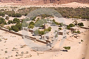 A desert village in Chad in North Africa photo