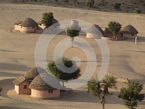 Desert village, Rajasthan, India