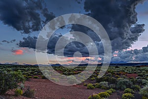 Desert vista at sunset near Flagstaff Arizona