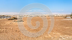 Desert Wadi Al Kharrar in Holy Land in Jordan