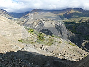 Desert - way from Muktinath to Kagbeni, Nepal