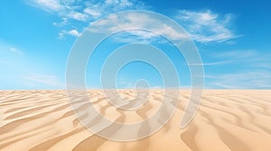 Desert Wonderland, Low Angle Shot of Sandy Dunes and Blue Skies