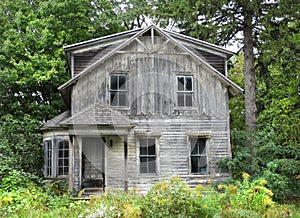 Deserted and abandoned historic house in Fingerlakes