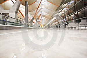 Deserted airport terminal