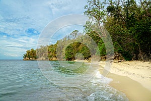 Deserted beach on Bolilanga Island