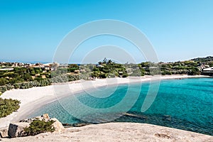 Deserted beach on Cavallo Island in Corsica