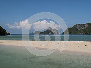 Deserted beach in the gulf of thailand photo
