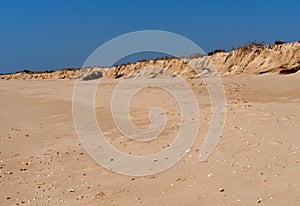 Deserted Beach On Ilha De Barreta Portugal