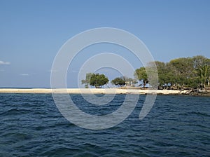 Deserted beach on island