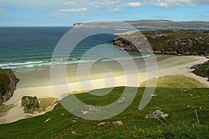 Deserted beach on the North Coast 500, Scotland 