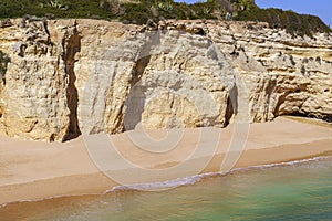 Deserted beach in Portugal