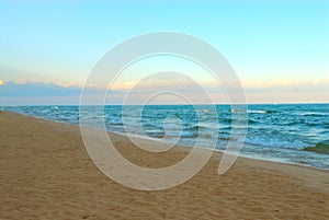 Deserted Beach at Sunrise