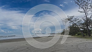 A deserted beach on a tropical island. Malaysia. Borneo. Kota Kinabalu