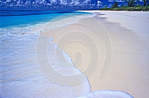 The deserted beaches of Bird Island in the Seychelles