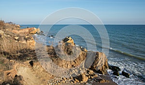 Deserted Black Sea Coast on a Fall Day