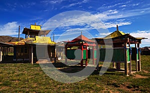 A deserted Buddhist temple in northern Mongolia.