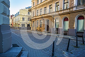 Deserted city street. Europe