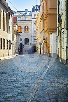 Deserted city street. Europe