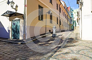 Deserted city street. Europe