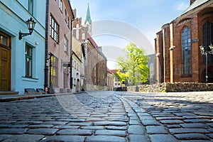 Deserted city street. Europe