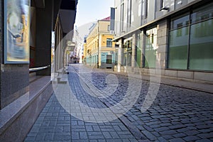 Deserted city street. Europe