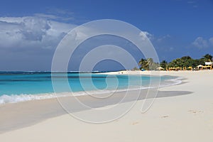 Deserted clean sandy beach