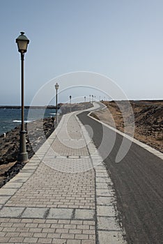 Deserted Coastal Pathway in Fuerteventura