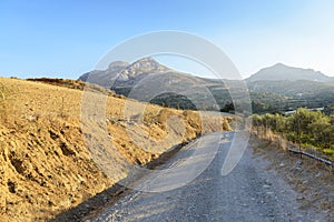 Deserted country road. Crete.