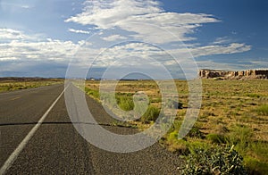 Deserted Desert Road