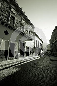 Deserted Mexican street