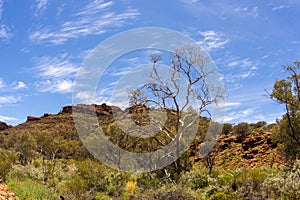 Deserted mountain landscape. Kings Canyon, Northern Territory, Watarrka National Park, Australia