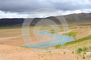 The deserted rivers in the plateau of Tibet