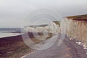 The deserted shore of seven sisters point