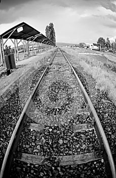 Deserted train station