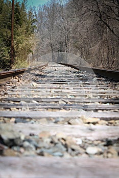 Deserted train tracks