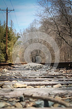 Deserted train tracks