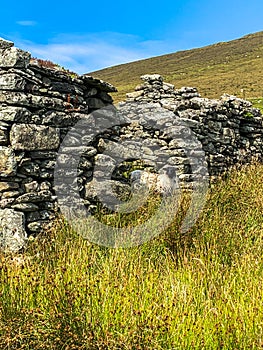 Deserted Village, Achill Island, county Mayo, Ireland