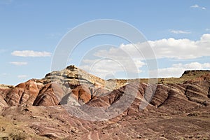 Desertic hills landscape, Mangystau region, Kazakhstan photo