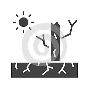 Desertification icon vector image.