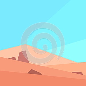Low poly dune landscape