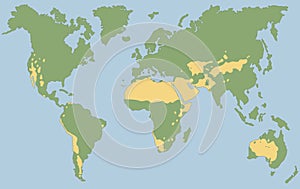 Deserts Worlds Largest Deserts Global Map