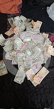 Desi Indian rupees in pink pen