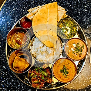 Desi Indian thali