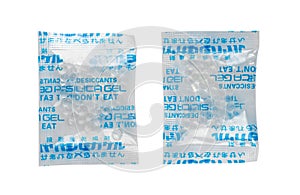 Desiccant Silica Gel Adsorbent Sachet Isolated, Desiccant Polymer Bag, Silicagel Bags