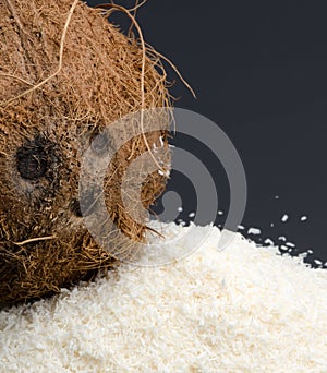 Desiccated coconut and whole coconut