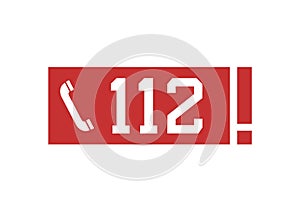 Design of 112 emergency icon