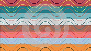 Colorful background wallpaper abstract design of wavy lines